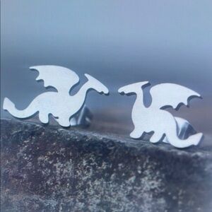 Silver Dragon Earrings